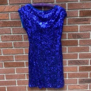 TFNC London Blue Sequin Dress
